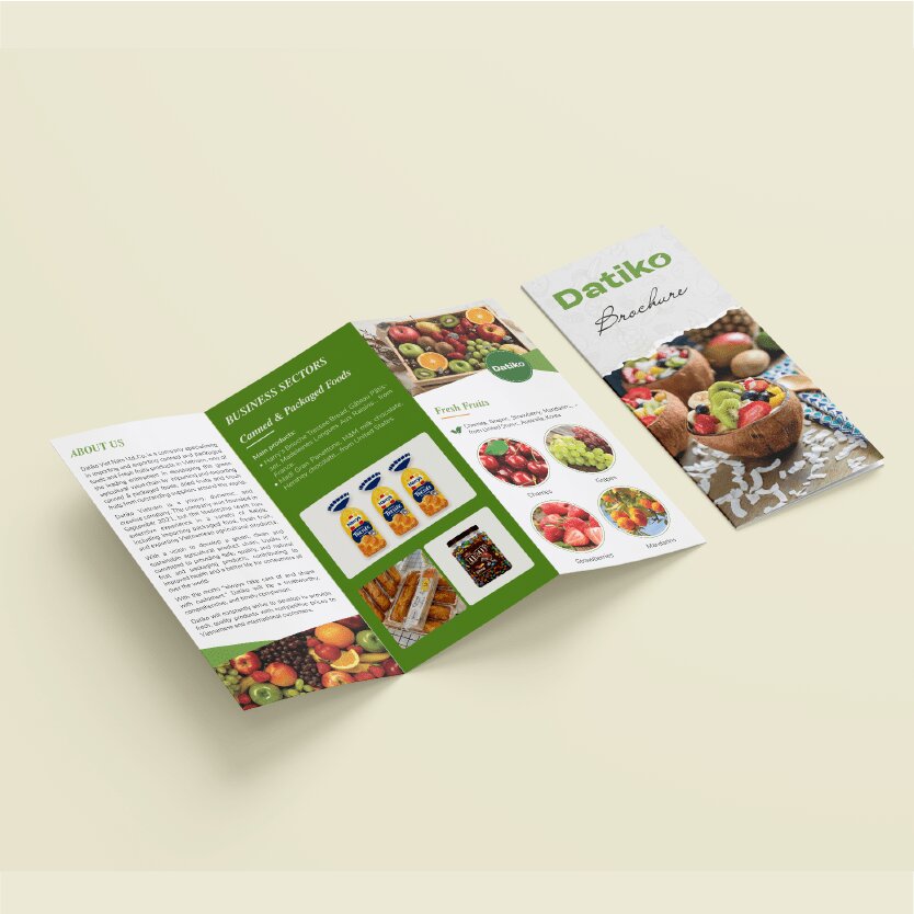 Brochure thương mại nhập khẩu hoa quả Datiko