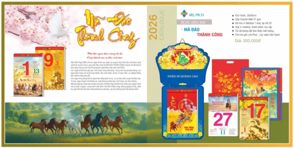In lịch chống thấm bằng giấy couche