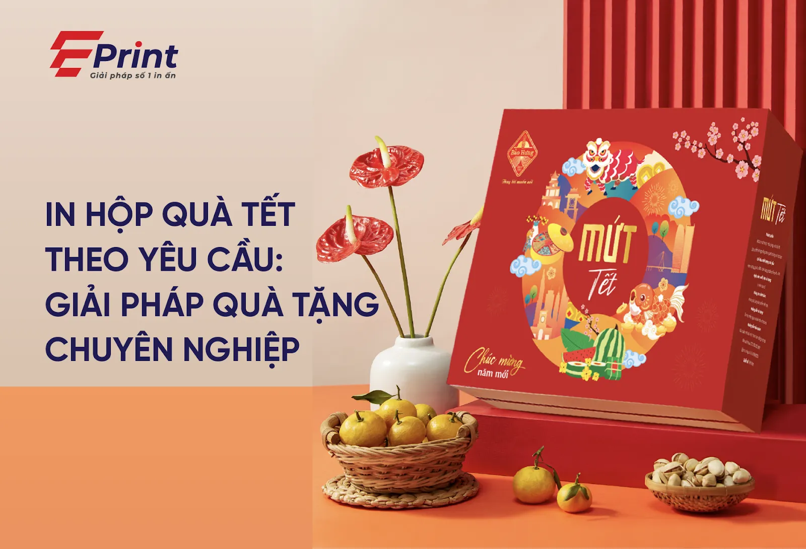 In hộp quà Tết