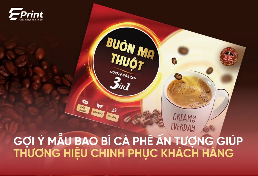 Mẫu bao bì cafe ấn tượng