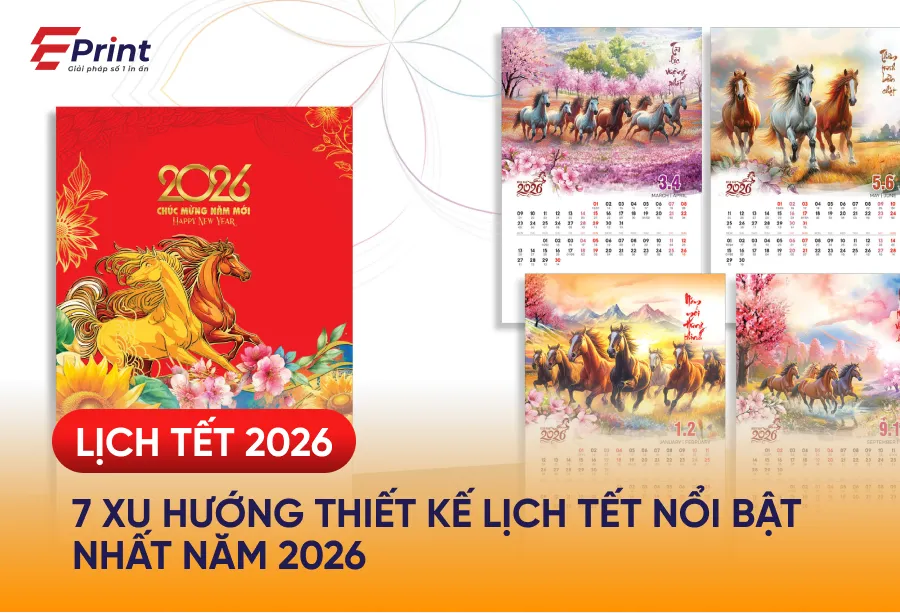 7 xu hướng thiết kế lịch Tết nổi bật