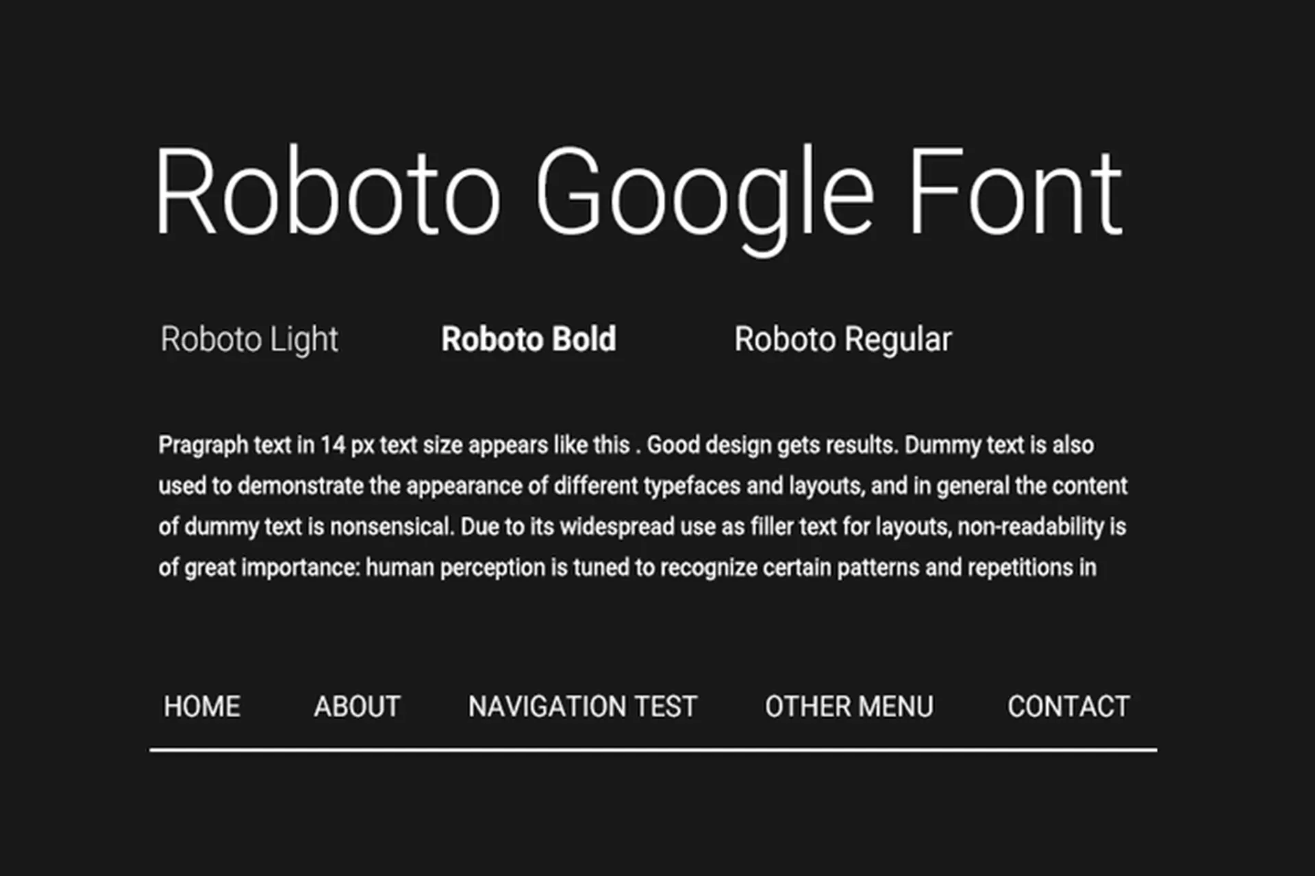 Font Roboto
