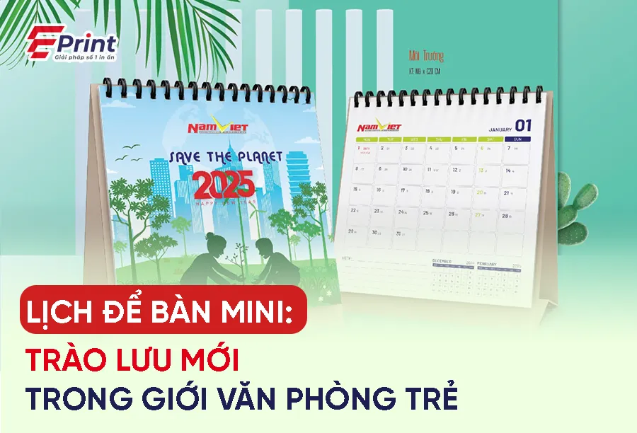Lịch để bàn mini trào lưu mới trong giới văn phòng trẻ