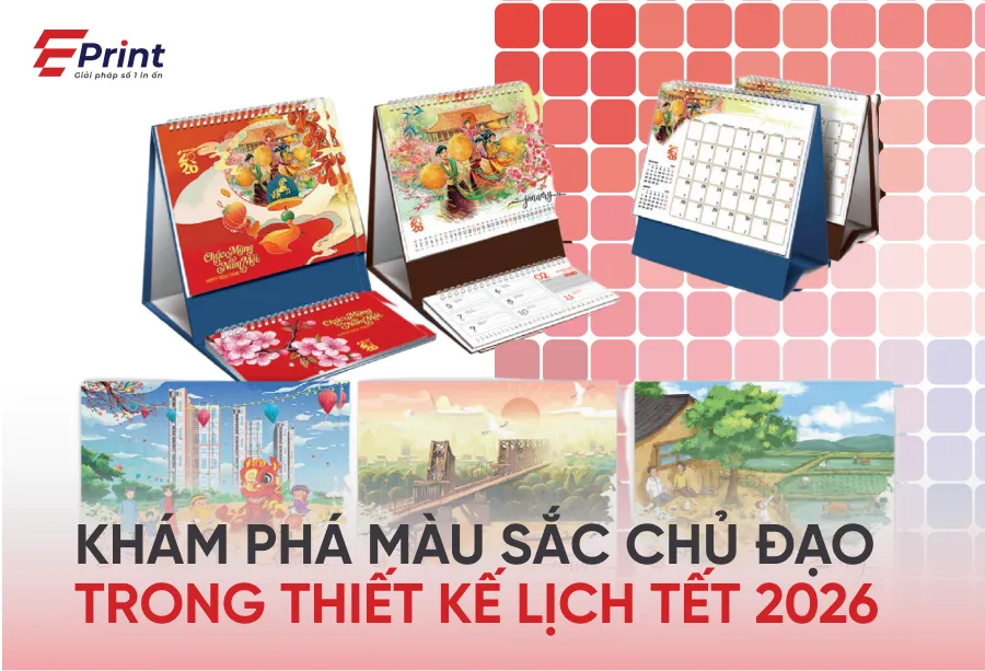 Màu sắc chủ đạo trong thiết kế lịch Tết