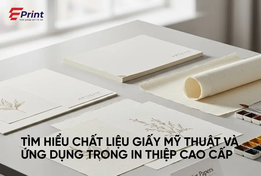 Tìm hiểu chất liệu giấy mỹ thuật và ứng dụng trong in thiệp cao cấp