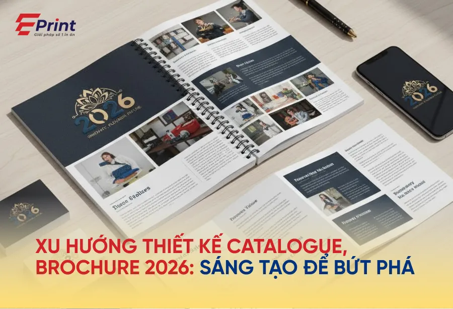 Xu hướng thiết kế catalogue, brochure 2026: Sáng tạo để bứt phá