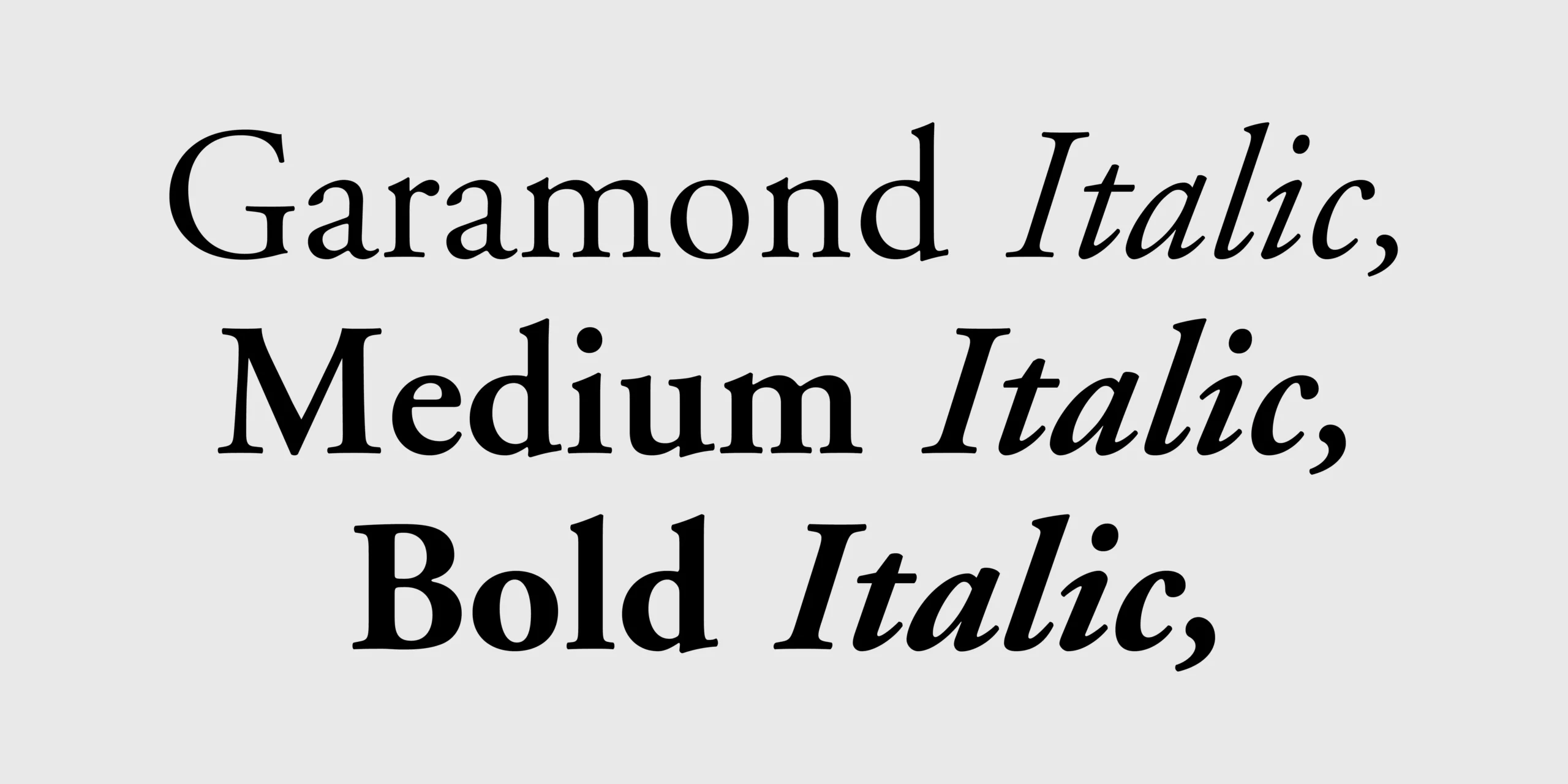 Font Garamond