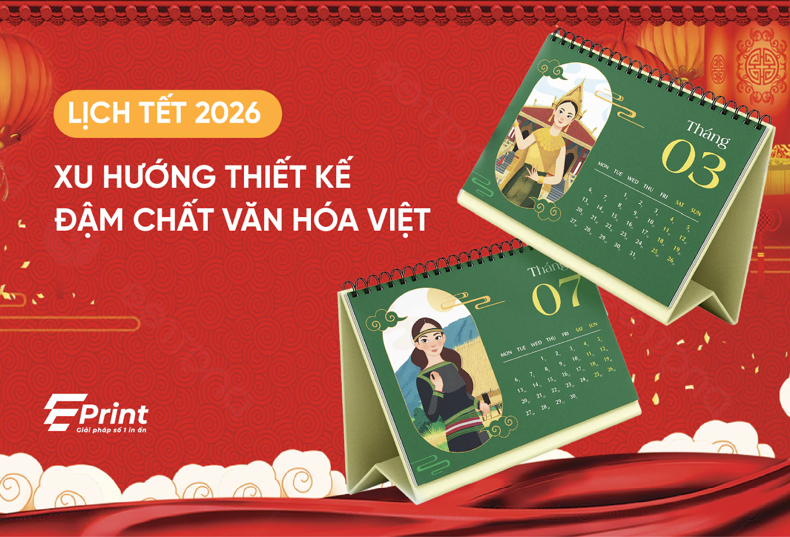Kiểu dáng và ưu điểm của lịch để bàn chữ M